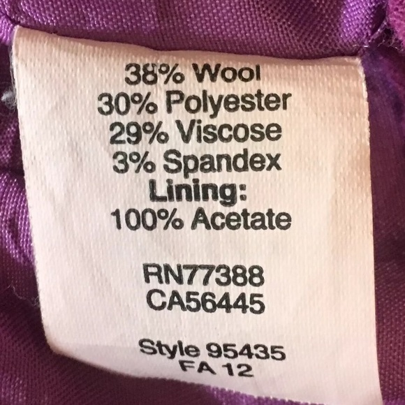 J Crew Magenta Mini Skirt 4 S Purple Wool Blend - Picture 4 of 4